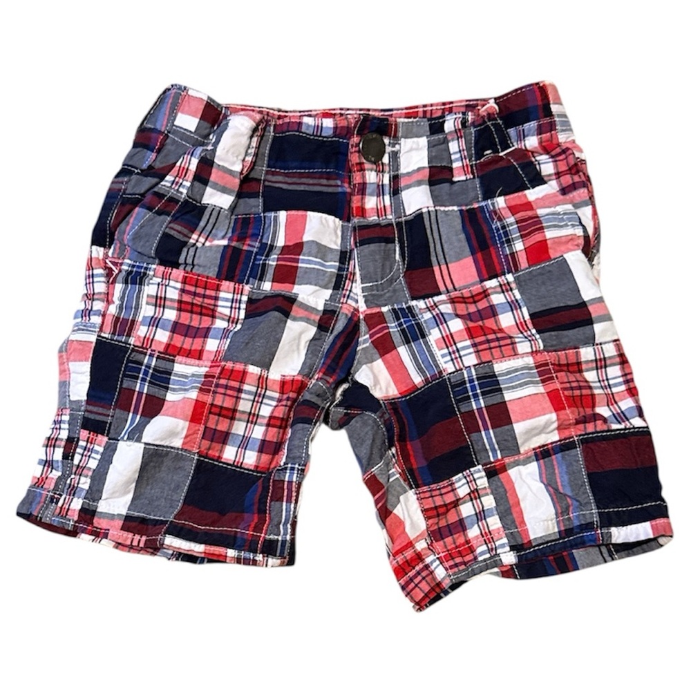 Gymboree Kids Plaid Shorts - Red, Blue, White